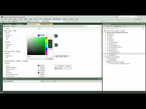 Changing and Creating Themes in Visual Studio