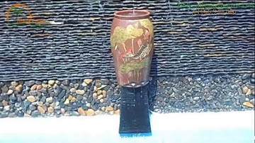 Tiểu cảnh tường nước sân vườn quán cafe