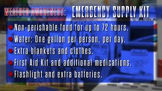 Weather Awareness: Preparedness Tips - Emergency Supply Kit