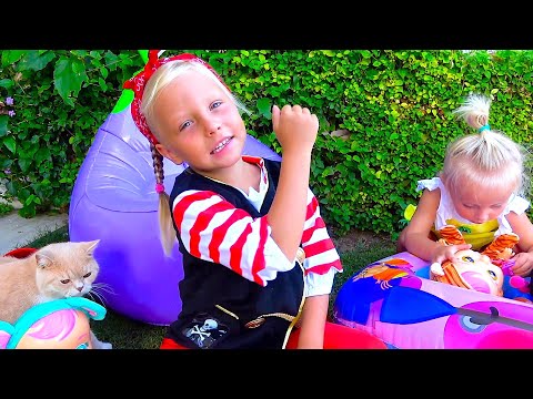 Видео: Kids and Daddy Have Fun Playtime ! Alice and Eva Pretend Play Funny Challenges with Toys