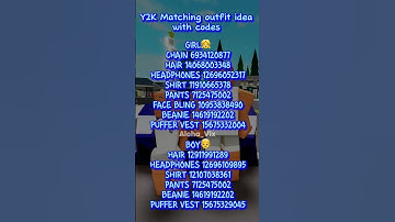 Thumbnail of Roblox CODES for CLOTHES || Matching Y2K outfit idea || Blue&Black #roblox #shorts