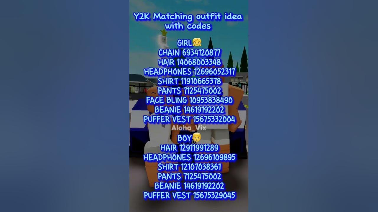 Roblox CODES for CLOTHES || Matching Y2K outfit idea || Blue&Black #roblox #shorts