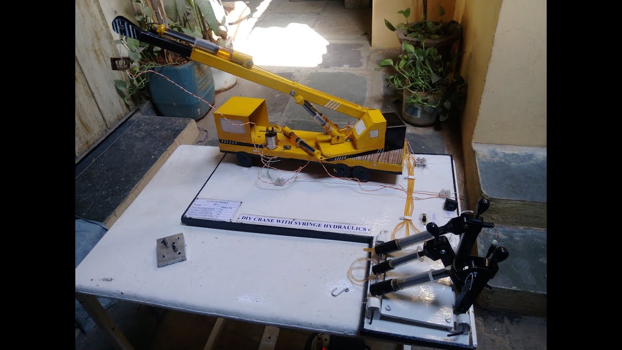 Crane with overweight Safety (syringe hydraulics) YouTube