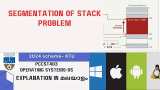 Stack in segmentation-Module 3 | KTU 2024 Scheme | S4 CS | PCCST403 | OS