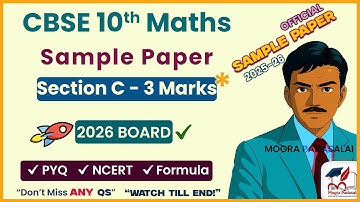 CBSE 10th Maths 2025-26 Sample Paper Section C (3 marks) | Full Solution | Score 18/18