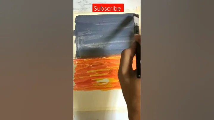 #shorts #art #paintingbrushes   #ytshorts #gouache #himi #himigouache #sunsetpainting