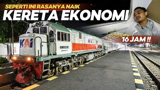 PENUMPANG TERKAPAR SEMUA! 16 JAM Duduk Tegak Naik Kereta Ekonomi | Matarmaja Jakarta - Malang