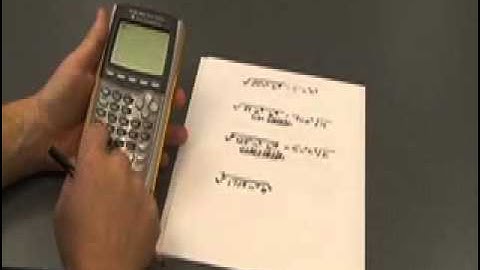 Using the TI-84 Calculator to calculate roots