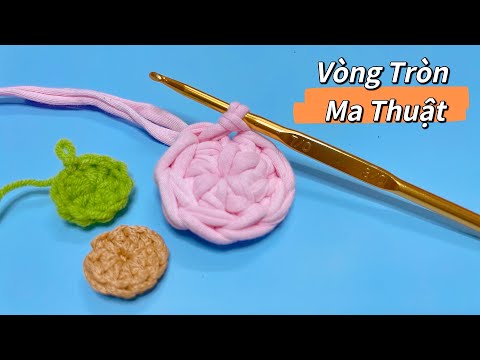 Video #72 - MÓC LEN CƠ BẢN : Hướng dẫn móc vòng tròn ma... - youtube