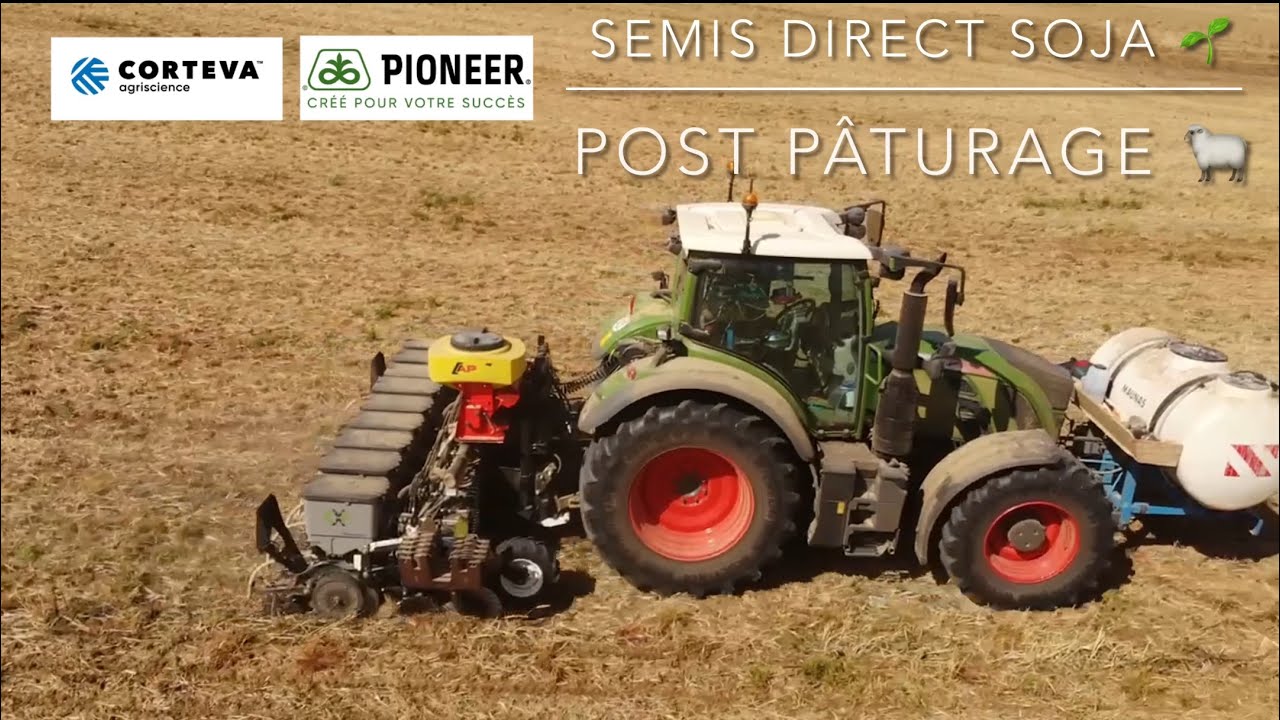 Semis Direct Soja 🌱 Post Pâturage 🐑 - 5 Mai 2024 _ Landes