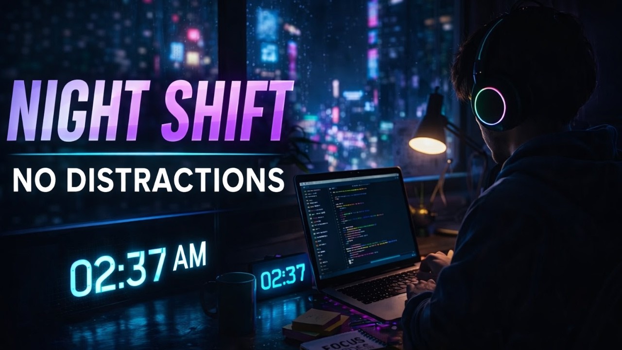 Night Shift 🌃 | Cyberpunk Deep Focus for Late Night Work — No ...
