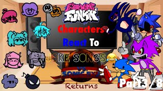 Friday Night Funkin MOD characters React To Sonic.exe Returns (Milk V3 & Too fest, etc…) Part3/8