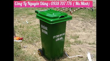 Thùng rác nhựa 120L tại Công ty Nguyên Dũng