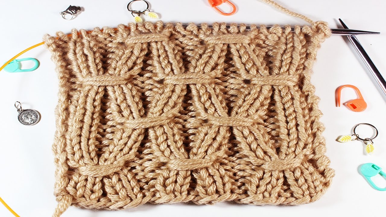 knitting smocked rib stitch __ تريكو غرزة سموكد ريب/ نقشات تريكو