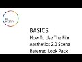 How to install  use the film aesthetics 20 scene referred look pack