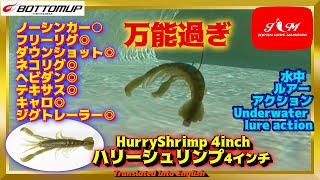 【水中動画】【Hurry Shrimp 4inc】時間がないときはコレだけ持って野池へGO なんでもこなす　ボトムアップ　ハリーシュリンプ　はりーしゅりんぷ