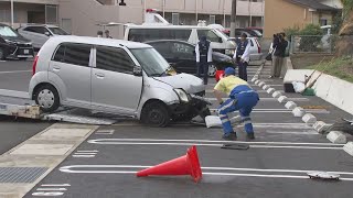 A man in his 80s died after a light passenger vehicle crashed into