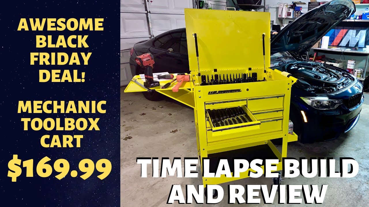 Harbor Freight Mechanics Tool Box Cart 30' 5 Draw Build and Review