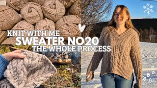Making My Dream Sweater With Chunky Cables & Thick Wool - Sweater No20 // Knitting Project Vlog