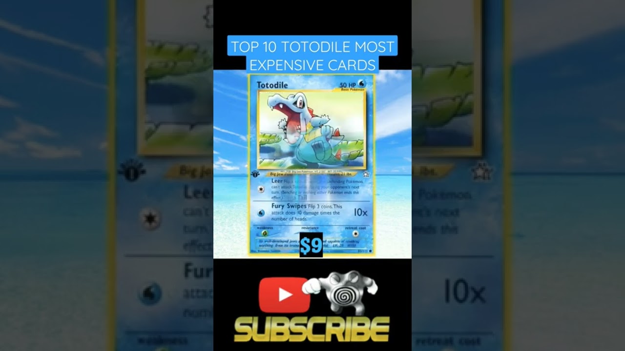 Top 10 Totodile Most Expensive Pokemon cards 