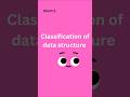 S2|classication of data structure|quick learner|interview preparation|#datastructures #shorts #viral