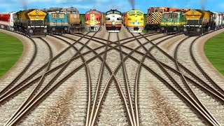 Trains Crossing At Bumpy🍀 Forked Longest Railraod Crossing Tracks / Train Games  screenshot 5