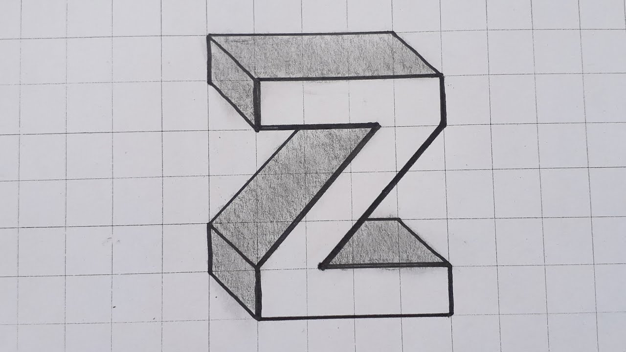 Simple 3d Drawing Letter For Beginners / How To Draw Easy Art Capital Alphabet Step By Step