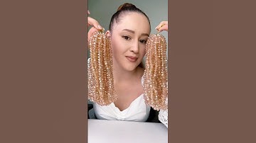 Moon beaded bag in Champagne color🫶🏻#asmr #beadedbag #tutorial #crystalbag #handmade