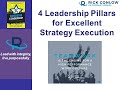 4 Leadership Pillars for Excellent Strategy Execution-Leadership Training
