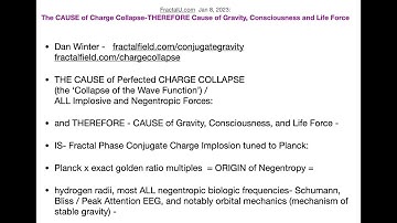 THE CAUSE of Charge Collapse-THEREFORE Cause of Gravity, Consciousness & Life  - FractalU Dan Winter