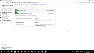 Configura tu cortafuegos  Fire wall en Windows 10. screenshot 2