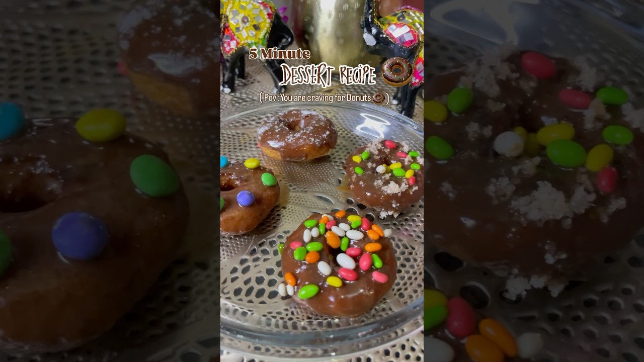 |Donut Recipe| 5 Min Donut Recipe|Easy Dessert Recipe| #shorts   #trending    #song