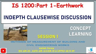 IS:1200 Part -1 Code Explanation|Clausewise In-depth Discussion of Provisions|Part-1