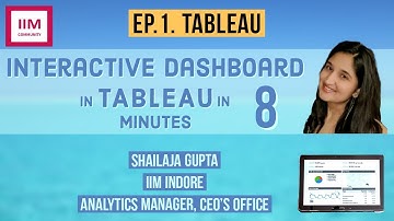 EP. 1. Tableau - Interactive Dashboard in Tableau in 8 minutes