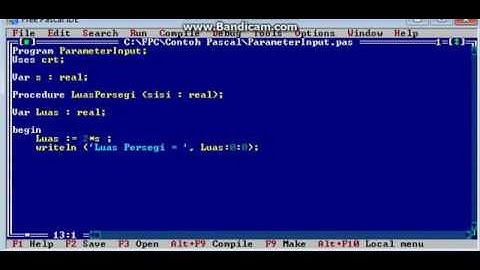 Contoh Algoritma Prosedur Parameter Input Pascal