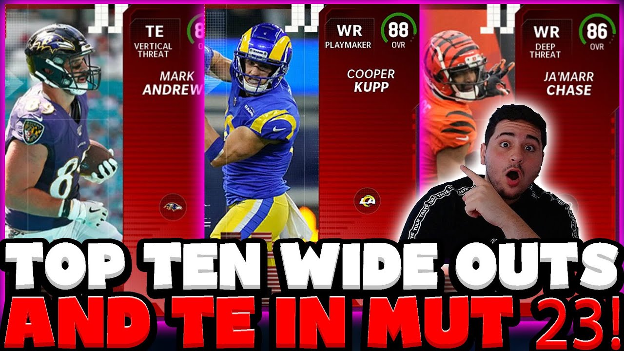 TOP TEN WIDE RECEIVERS AND TIGHT ENDS IN MUT 23! MADDEN 23 ULTIMATE TEAM!