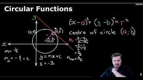 AS Level Maths Circular Functions - finding the equation of a tangent to a circle.