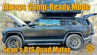 Rivian R1S Overlanding Tour: Quad Motor, Mods, Custom Storage & Rear Spare Tire Carrier