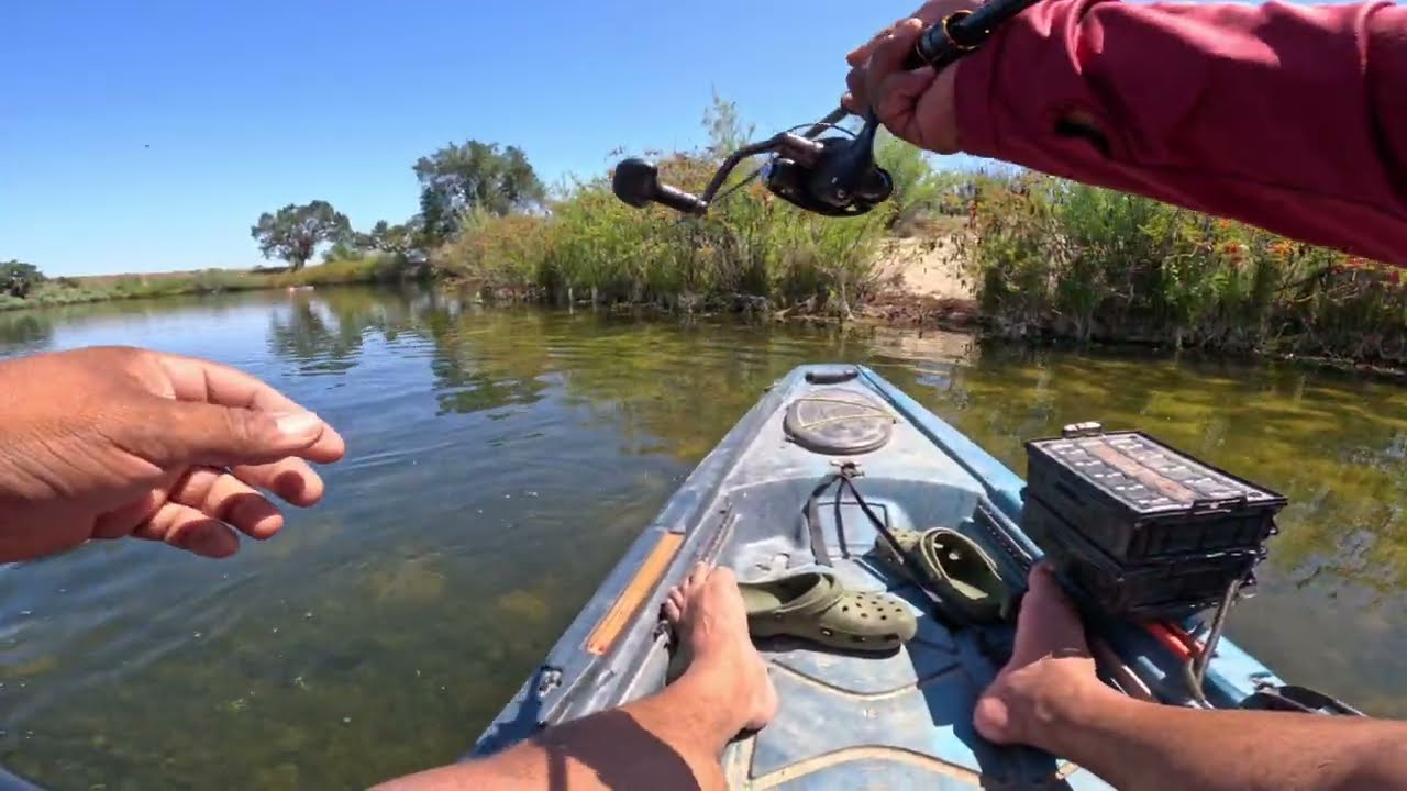I caught a GIANT BASS in this hidden pool behind valley children’s off the San Joaquin river