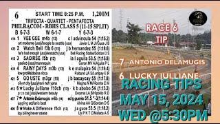 MMTCI LIVE KARERA TIPS & ANALYSIS OF BATANG PISTA MAY 15, 2024 WEDNESDAY RACE TIP @5:30PM