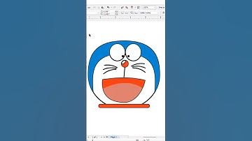 Create a Doremon in CorelDRAW #coreldraw #cartoon #doremon