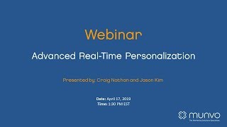 Webinar: Advanced Real-Time Personalization