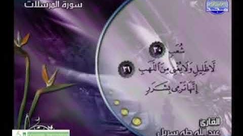 سورة المرسلات كاملة   عبدالله طه سربل