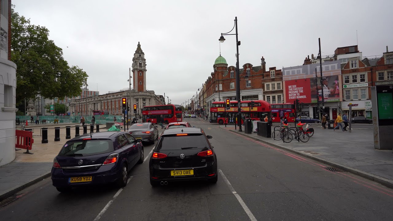 4K Drive London Journey Brixton South London's neighbourhood in 4K