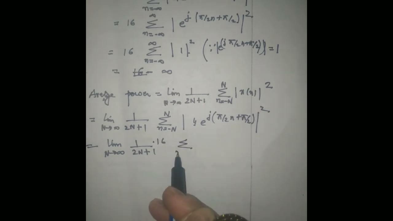 energy and power computation of discrete time complex exponential