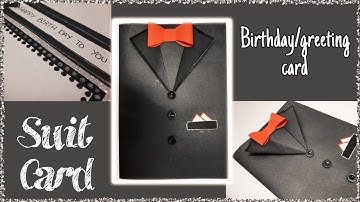 How to make a Suit Card 🤵|| Birthday/Greeting Card || Tuxedo Card || DIY