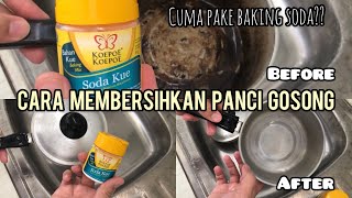 Cara membersihkan panci gosong dengan baking soda