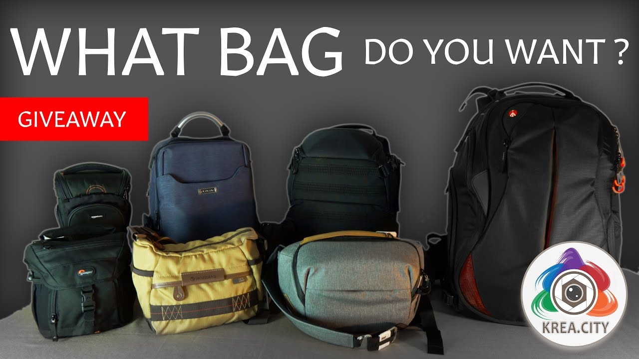 Seven camera bags comparison, from small to very large + Giveaway - YouTube