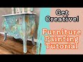 Easy Beginners Furniture Painting using intuitive art process