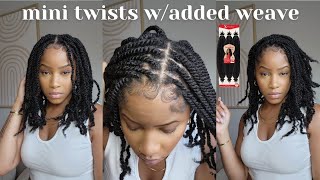 Easy Mini Twist w/added Hair Tutorial | no rubberbands crochet method | SharronReneé